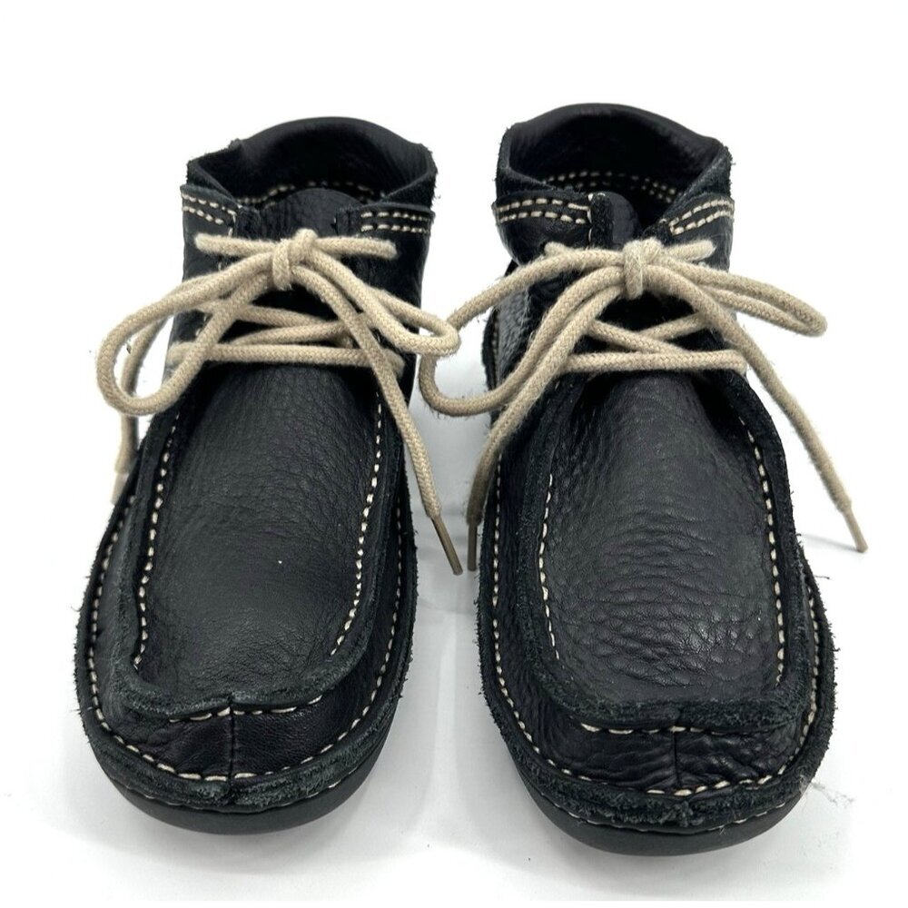 BED STU Shoes Mens 9 Black Leather Chukka Pebbled Moccasins The Next Step